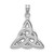 14k White Gold Polished Trinity Knot Pendant