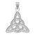 14k White Gold Polished Trinity Knot Pendant
