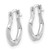 14K White Gold Polished Twist Hoop Earrings