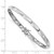 14k White Gold Polished Twisted 5.00mm Flexible Round Bangle Bracelet