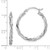 14K White Gold Polished Twisted Hoop Earrings
