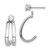 14K White Gold Polished w/CZ Stud Earring Jackets