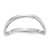 14K White Gold Polished Wave Fashion Thumb Ring