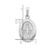 14k White Gold Polished/Satin Miraculous Medal Hollow Pendant - XR-0969DBD1-2770