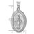 14k White Gold Polished/Satin Miraculous Medal Hollow Pendant - XR-318CBAA8-9379