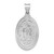 14k White Gold Polished/Satin Miraculous Medal Hollow Pendant - XR-318CBAA8-9379