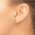14k White Gold Princess Peridot and Diamond Earrings