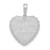 14K White Gold Reversible FOR MY DAUGHTER Heart Pendant