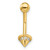 14k 14 gauge CZ Cone Belly Ring