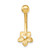 14k 14 Gauge CZ Flower Belly Ring - BD-D69934C7-2060