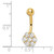 14k 14 Gauge CZ Flower Belly Ring - BD-EC744C35-6454