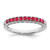 14k White Gold Ruby and Diamond Band - RM-BF8A4306-9004