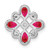 14k White Gold Ruby and Diamond Chain Slide - PM-D4878144-6851