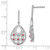 14k White Gold Ruby and Diamond Dangle Earrings