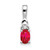 14k White Gold Ruby and Diamond Pendant - XB-568FEDA7-6004