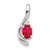 14k White Gold Ruby and Diamond Pendant - XB-ABA66995-6280