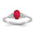 14k White Gold Ruby and Diamond Ring - XB-44EC4FBE-3796