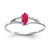 14k White Gold Ruby Birthstone Ring - XB-7EDE7FE6-6624
