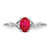 14k White Gold Ruby Birthstone Ring - XB-7F225A27-1570
