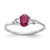 14k White Gold Ruby Birthstone Ring - XB-81219D59-7225