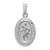 14k White Gold Saint Christopher Medal Charm - XR-105934C4-5722