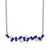 14k White Gold Sapphire and Diamond 18 in. Bar Necklace
