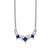 14k White Gold Sapphire and Diamond 18 inch Necklace