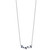 14k White Gold Sapphire and Diamond 18in. Floral Bar Necklace