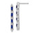 14k White Gold Sapphire and Diamond 4-stone Dangle Earrings