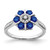 14k White Gold Sapphire and Diamond Floral Ring - RM-36A7E0F2-9779