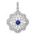14k White Gold Sapphire and Diamond Pendant - PM-D3D4A7C9-2941