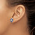14k White Gold Sapphire and Diamond Post Earrings - EM-720DA1D2-4660