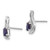 14k White Gold Sapphire and Diamond Post Earrings - XB-5F3B8491-1976