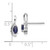 14k White Gold Sapphire and Diamond Post Earrings - XB-5F3B8491-1976