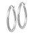 14k White Gold Satin and Diamond-cut 2mm Round Hoop Earrings - TC-B615ABE3-1781