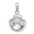 14K White Gold Scallop Shell Pendant - K2-0BF1591B-5420