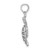14K White Gold Sea Turtle Charm