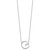 14K White Gold Sideways Diamond Initial G Necklace