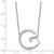 14K White Gold Sideways Diamond Initial G Necklace
