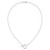 14K White Gold Sideways Diamond Initial P Necklace