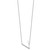 14K White Gold Sideways Diamond Initial V Necklace