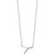 14K White Gold Sideways Diamond Initial Y Necklace
