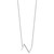 14K White Gold Sideways Diamond Initial Z Necklace