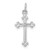 14k White Gold Small Diamond Budded Cross Pendant