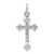 14k White Gold Small Diamond Budded Cross Pendant