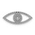 14k White Gold Small Evil Eye Pendant Mounting