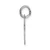 14k White Gold Small Fancy Script Letter E Initial Charm