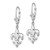 14K White Gold Small Fleur-de-Lis Leverback EARRINGS