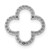 14k White Gold Small Quatrefoil Design Pendant Mounting