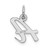 14k White Gold Small Script Letter A Initial Charm - YC-3EA2C908-6497